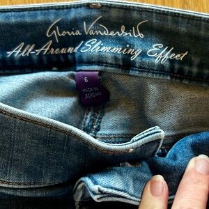 Vintage Retro Gloria Vanderbilt Vibrant Blue Ankle Jeans 90s